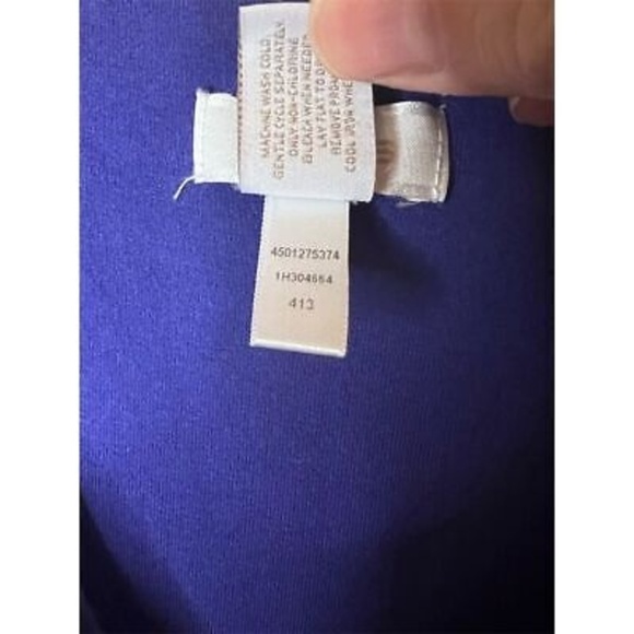 Chico's Women's Size 1 Small Purple Sleeveless Knot Front Midi Dress Assymetric - Picture 7 of 7